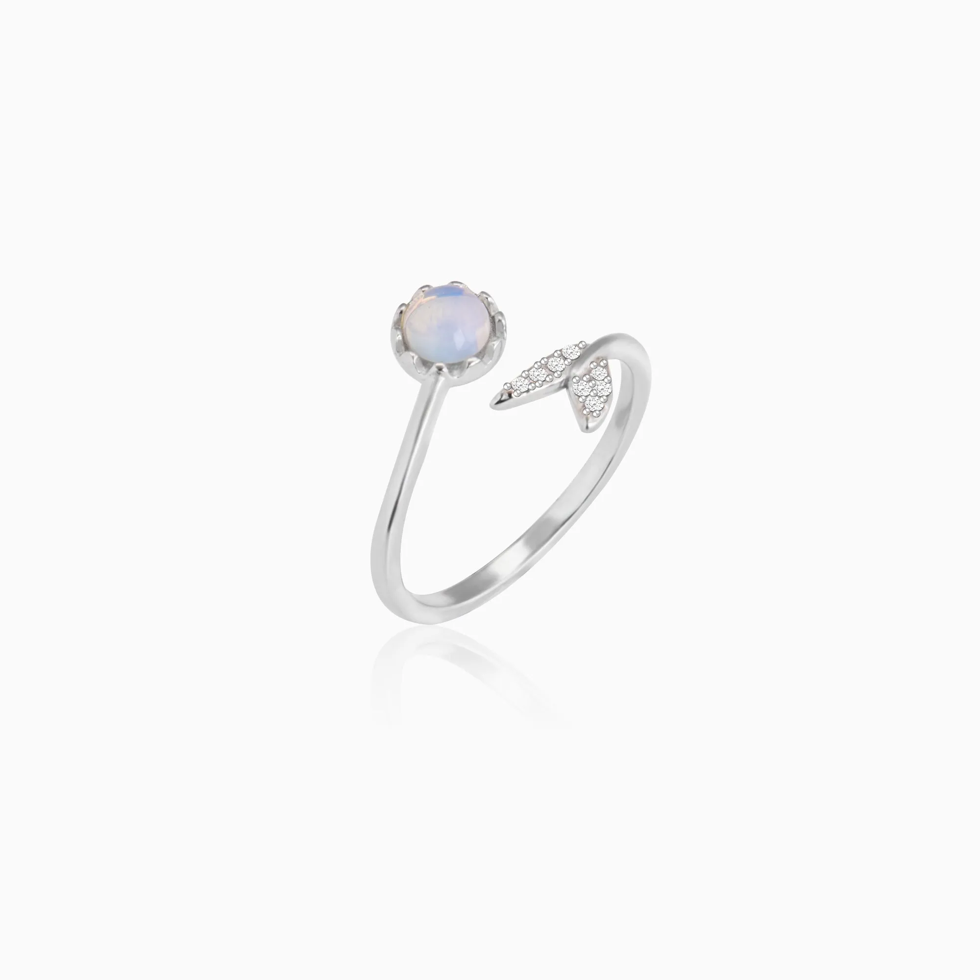 Silver Moonstone Visionary Ring