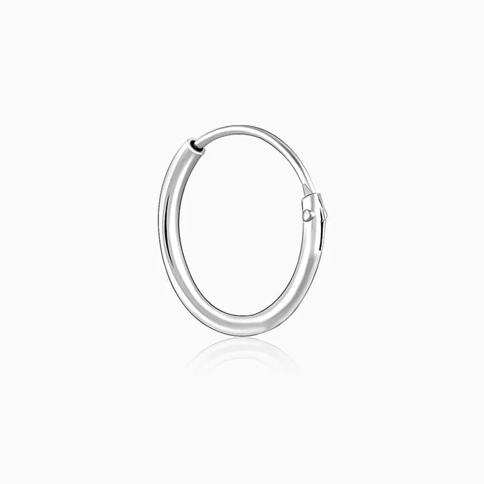 Silver Po Panda Kids Hoop Earrings (4-12 yrs)