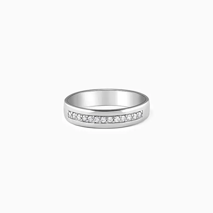 Silver Simple Serenity Men's Ring