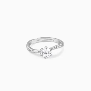 Silver Waver Glam Ring