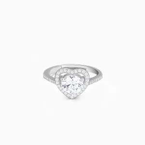 Silver Zircon Heart's Desire Ring
