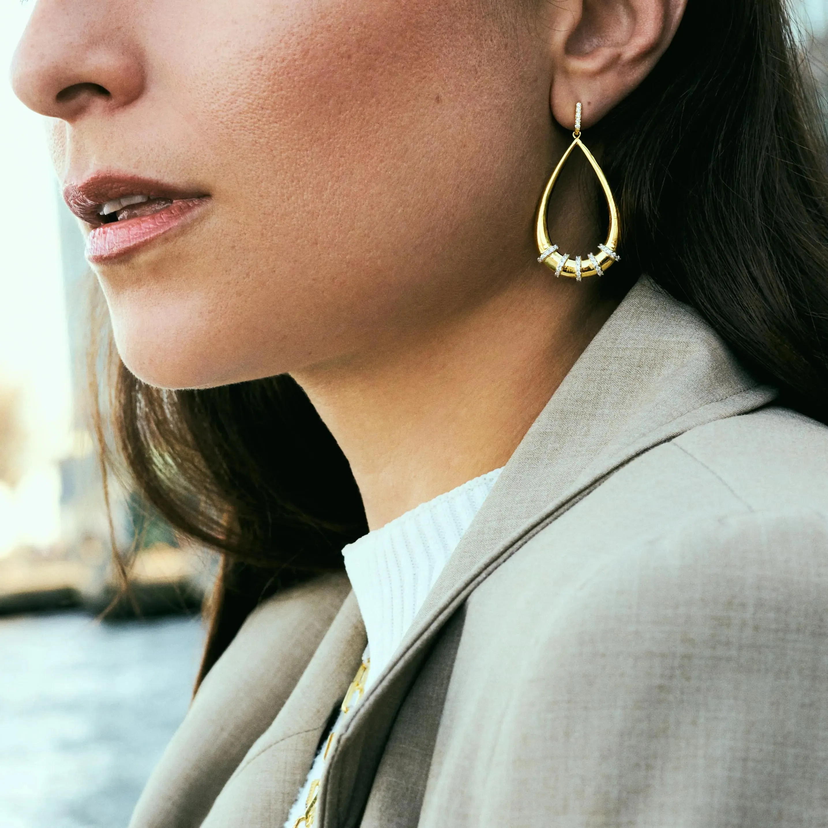 Sparkling Reflections Teardrop Earrings