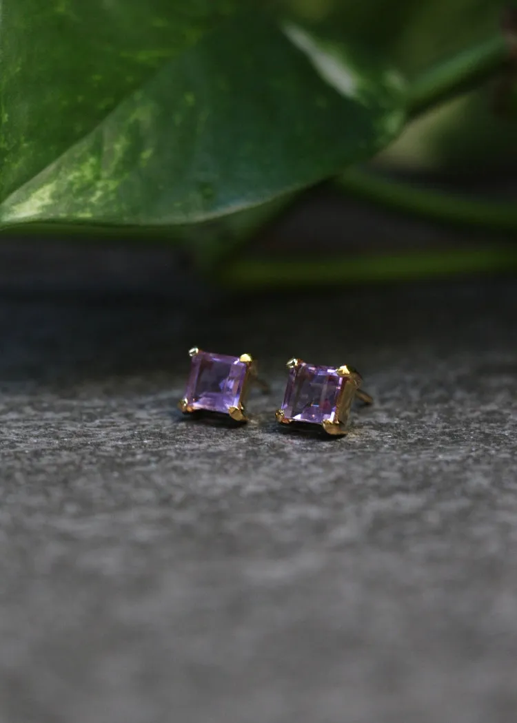 Stephen Estelle | Amethyst Earrings