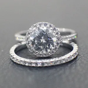 Sterling Silver Bridal Set -  01AS05