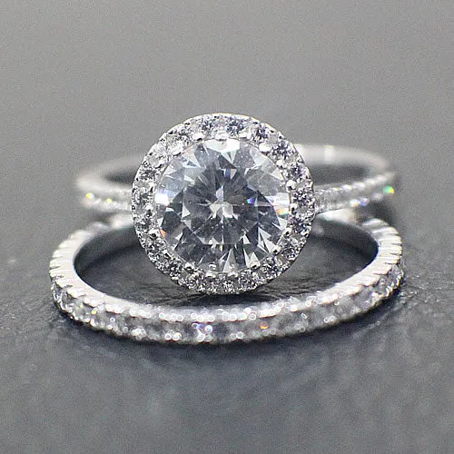 Sterling Silver Bridal Set -  01AS05