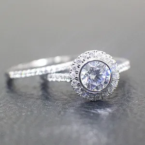 Sterling Silver Bridal Set - 01AS08