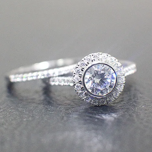 Sterling Silver Bridal Set - 01AS08