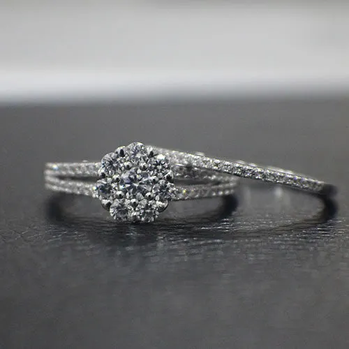Sterling Silver Bridal Set - 01AS33