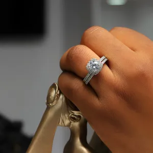Sterling Silver Bridal Set - 01AS36