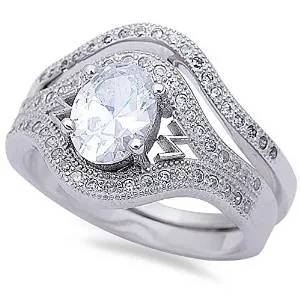 Sterling Silver Bridal Set - 08AB50