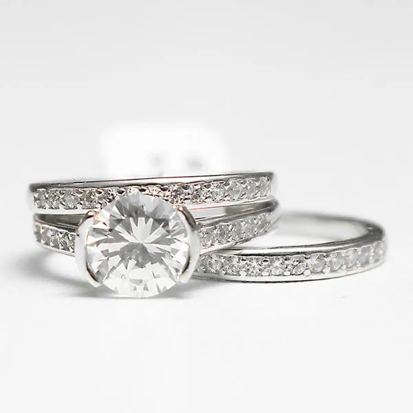 Sterling Silver Bridal Set - 08AS07