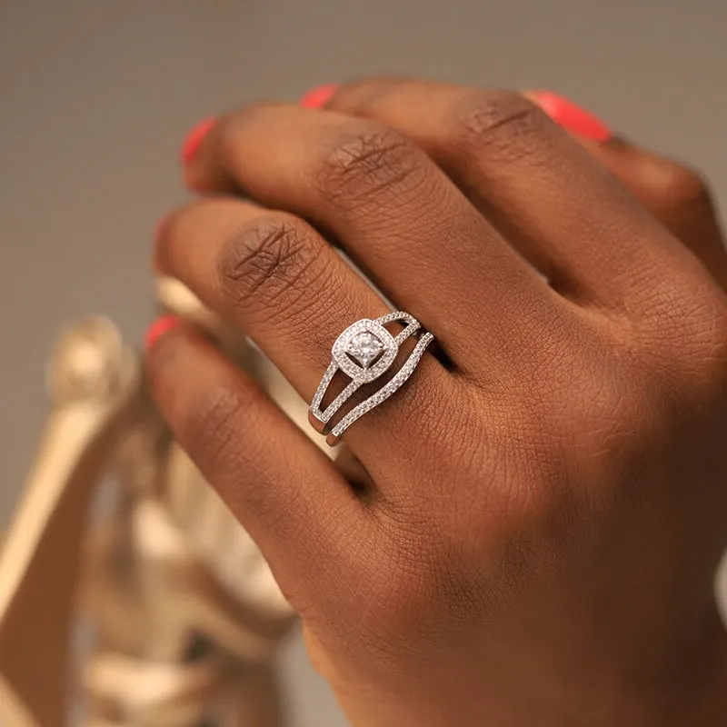 Sterling Silver Bridal Set - 08AS49