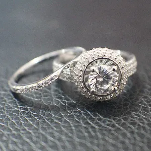 Sterling Silver Bridal Set - 09AB15