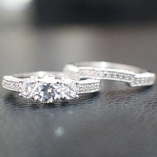 Sterling Silver Bridal Set - 10AB07