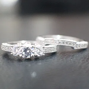 Sterling Silver Bridal Set - 10AB07