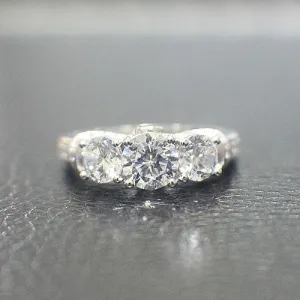 Sterling Silver Engagement Ring - 01AS17