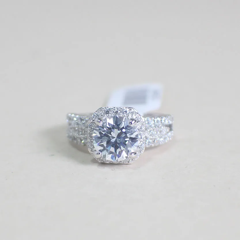 Sterling Silver Engagement Ring - 02AS14