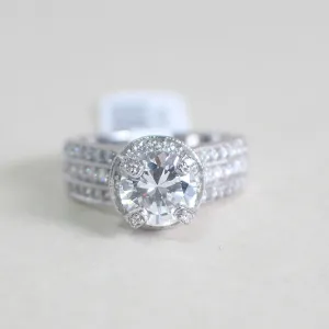 Sterling Silver Engagement Ring  - 02AS73