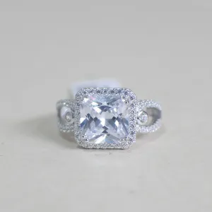 Sterling Silver Engagement Ring - 02AS76