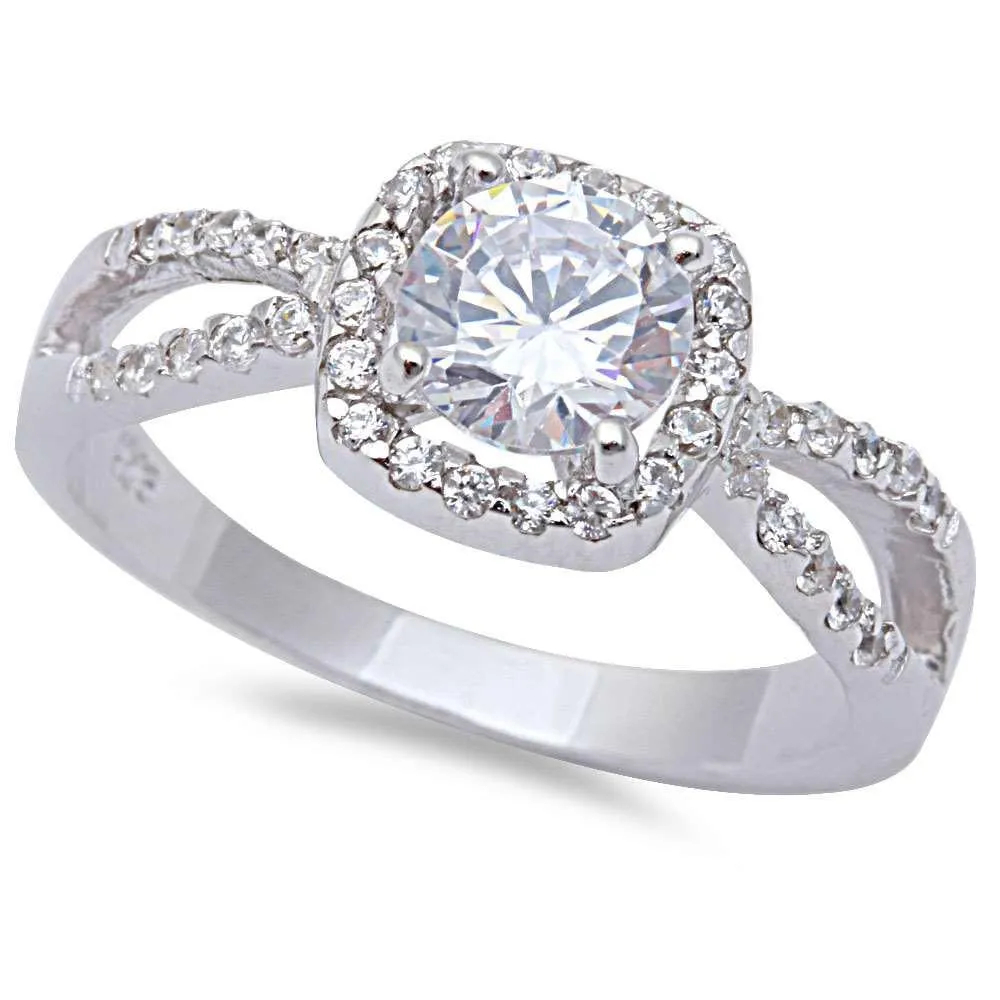 Sterling Silver Engagement Ring - 06AS62