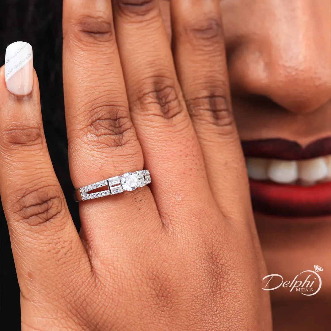 Sterling Silver Engagement Ring - 06AS97