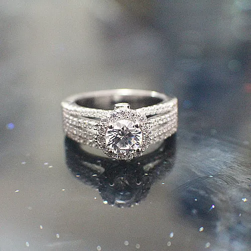 Sterling Silver Engagement Ring - 09AB17