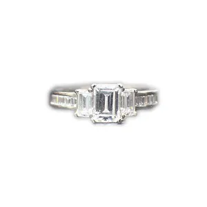 Sterling Silver Engagement Ring - 10AB19