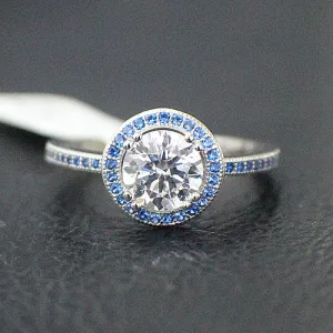Sterling Silver Engagement Ring  - 15AB41