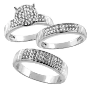 Sterling Silver Wedding Set - 08AB26