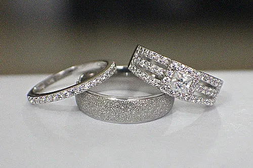 Sterling Silver Wedding Set - 08AB97