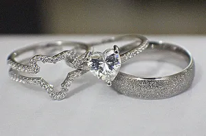 Sterling Silver Wedding Set - 08AB98