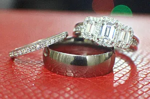 Sterling Silver Wedding Set - 09AB02