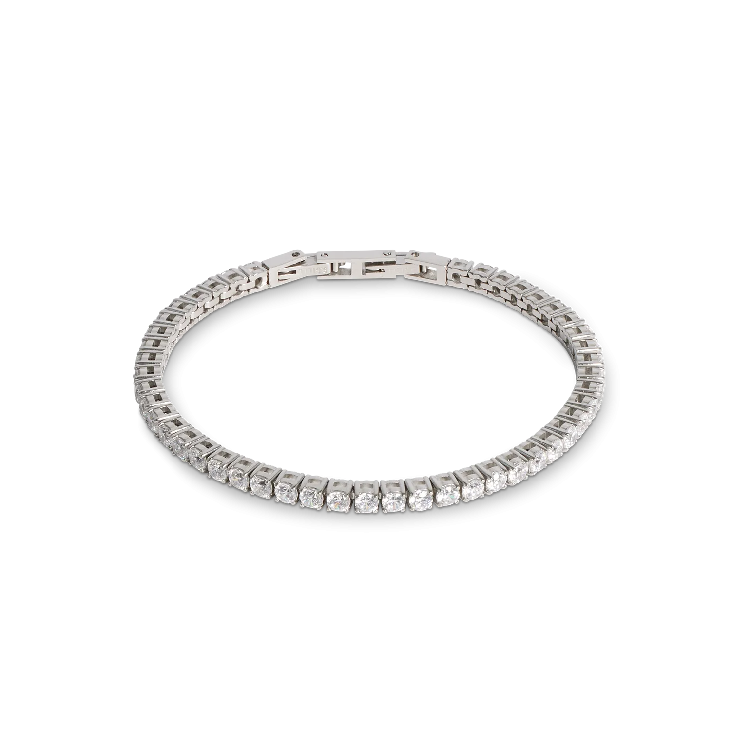 Tennis bracelet silver-crystal
