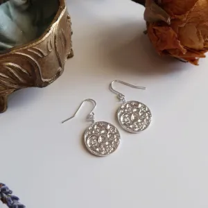Textured Moon Earrings