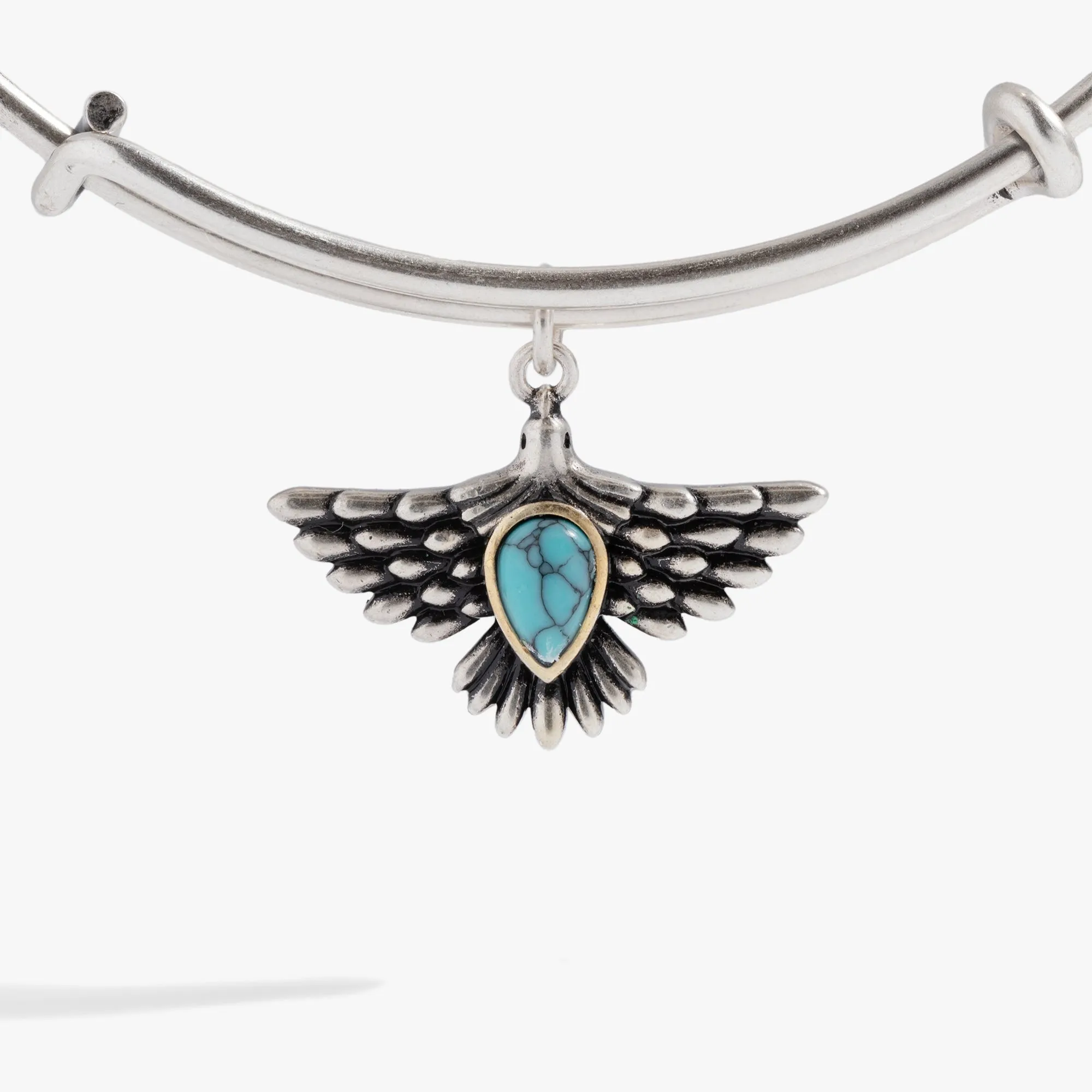 Turquoise Eagle Charm Bangle