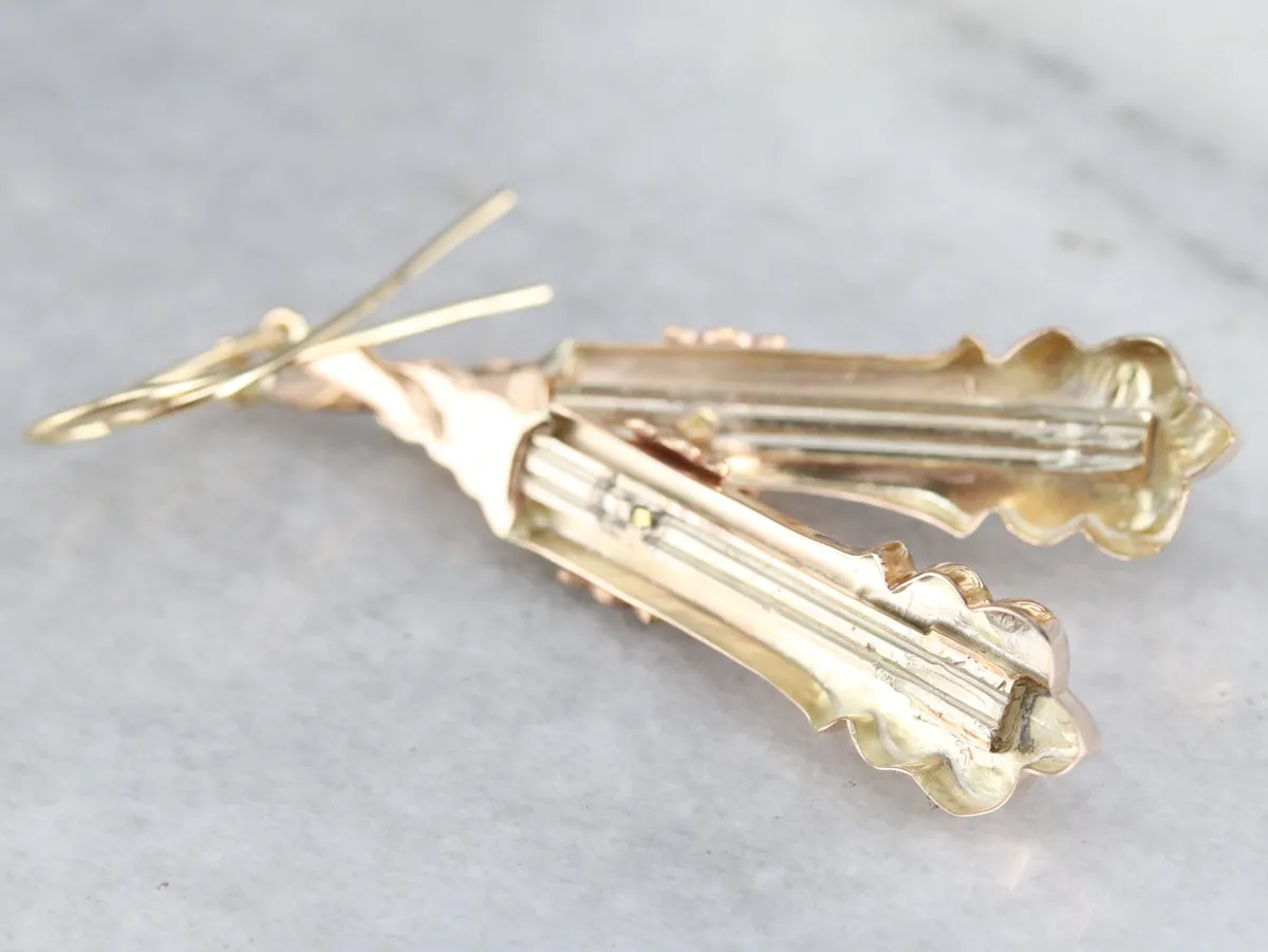Victorian Gold Drop Earrings