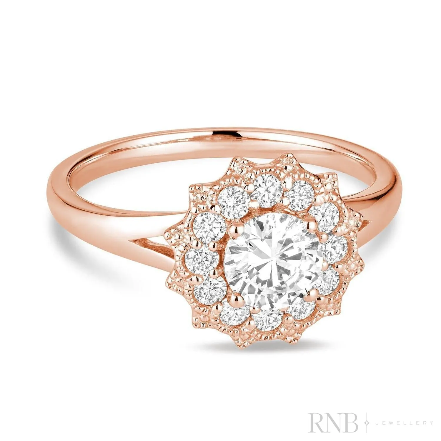 Vintage Flower Diamond Ring