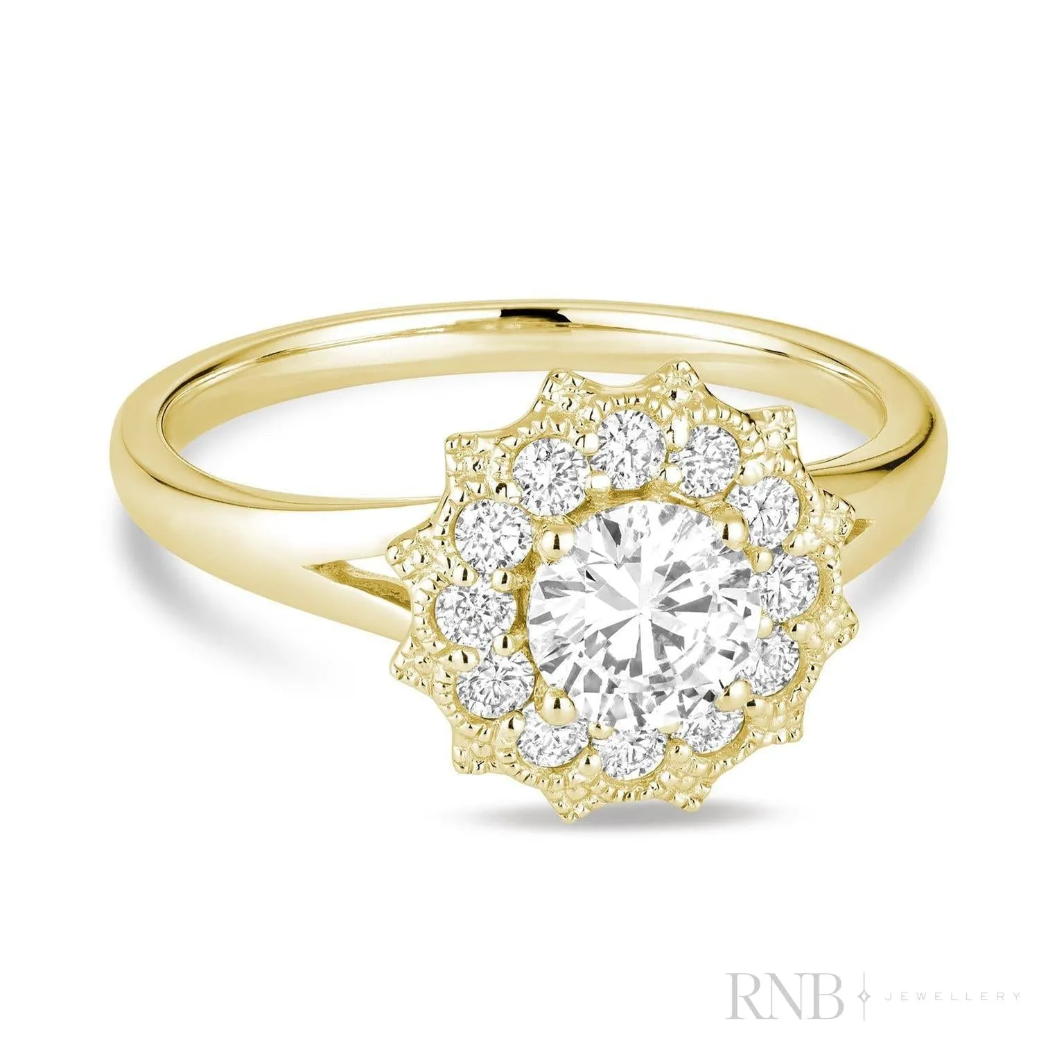 Vintage Flower Diamond Ring