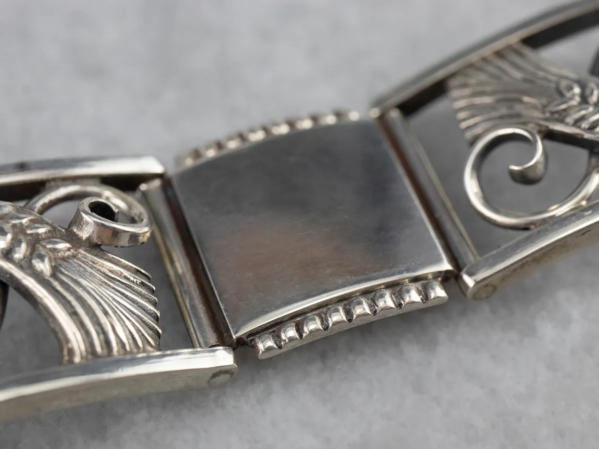W.E. Richards Egyptian Lotus Blossom Link Bracelet