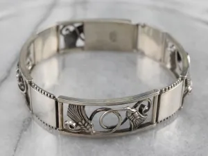 W.E. Richards Egyptian Lotus Blossom Link Bracelet
