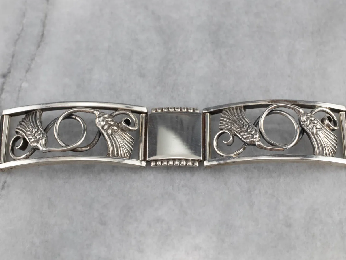 W.E. Richards Egyptian Lotus Blossom Link Bracelet