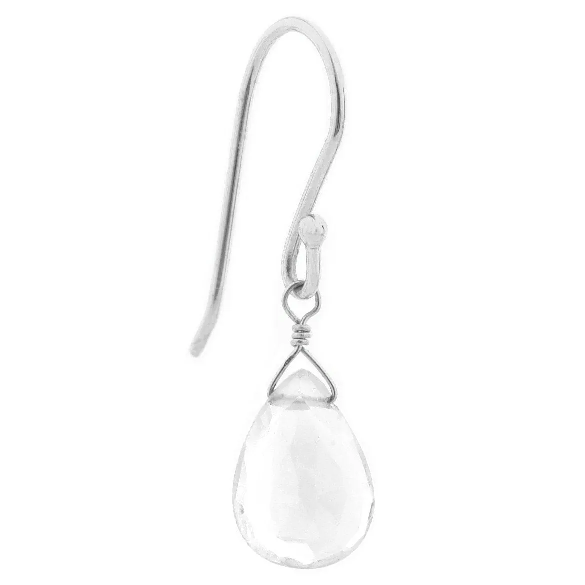 White Topaz Drop Earrings