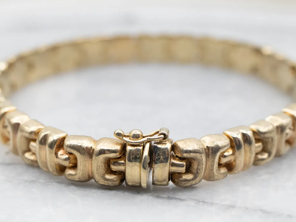 Yellow Gold X Link Bracelet