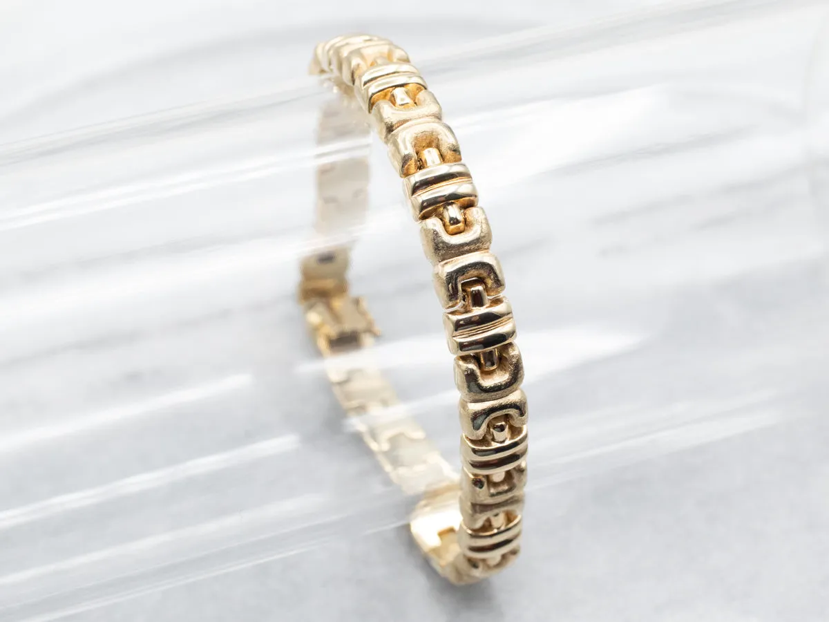Yellow Gold X Link Bracelet